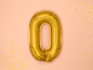 Preview: Folienballon - "0" - gold - metallic - 35 cm