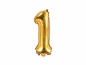 Preview: Folienballon - "1" - gold - metallic - 35 cm