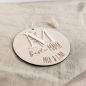 Preview: Holztafel Holzschild Türschild Namensschild Beste Mama Geschenk für die Mama Türtafel Zimmertafel Wanddeko mit 3D Effekt weisses Acryl