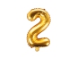 Preview: Folienballon - "2" - gold - metallic - 35 cm