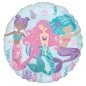 Preview: Folienballon - Schimmernde Meerjungfrau - Mermaid - rund - 43 cm
