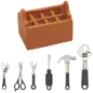 Preview: Rico Design - Wichtel - Miniatur Werkzeugkoffer mit Werkzeug - 7teilig