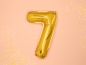 Preview: Folienballon - "7" - gold - metallic - 35 cm