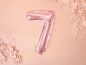 Preview: Folienballon - "7" - roségold - metallic - 35 cm