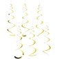 Preview: Rico Design - YEY! Let's Party - goldene Spiralluftschlangen - 60cm - 6 Stück