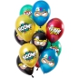 Preview: Premium Latexballon Set - 12 Ballons - Superhelden - Ninja - 33 cm