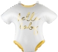 Preview: Folienballon - Babystrampler - Babybody - Hello Baby - 51 x 45 cm