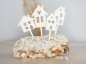Preview: Cake Topper Tortenstecker Set - Weihnachtsdeko Häuschen - Weihnachtshäuser - Häuschen mit Herz
