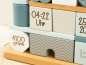Preview: Label Label - Holz - Steckspiel - Traumhaus - Blau- personalisierbar