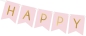 Preview: Buchstabengirlande - Happy Birthday - rosa - gold - 15 x 175 cm