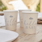 Preview: Ginger Ray - 8 Neutrale Baby Shower Becher Hallo Baby