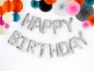 Preview: Folienballon Set - "Happy Birthday" - silber - 340 x 35 cm