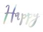 Preview: Buchstabengirlande - Happy Birthday - irisierend - 62 cm