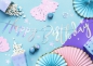 Preview: Buchstabengirlande - Happy Birthday - irisierend - 62 cm