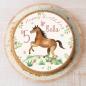 Preview: Tortenaufleger Tortenbild Zuckerbild süßes Pferd Pony Personalisiert