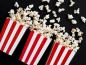 Preview: 6 Snack - Popcorn - Boxen - rot - weiße - Streifen - Pirat - Pappe