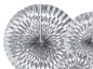 Preview: 3 Deko - Rosetten - Dekofächer - Silber - Metallic