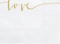 Preview: 20 Servietten - Love - gold - 33 x  33 cm