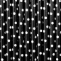 Preview: 10 Strohhalme - Papier - schwarz mit weißen Punkten - 19,5 cm