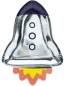 Preview: 6 - Pappteller - Formteller - "Rakete" - 21,5 x 29,5 cm