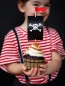 Preview: Piraten - Tortendeko - Muffin - Cupcake - Set aus Kraftpapier - 12-teilig