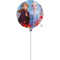 Preview: Folienballon am Stab - luftgefüllt - Disney - Frozen 2 - Die Eiskönigin 2 - Anna - Elsa - Olaf - rund - 22,8 cm