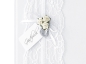 Preview: Gästebuch mit weißen Rosen - Vintage - Hochzeit - 20,5 x 20,5 cm