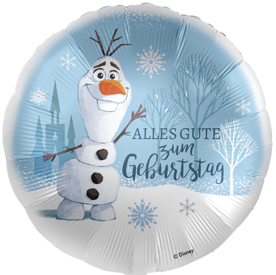 Folienballon - Ein Geburtstags mit Olaf - Frozen - Die Eiskönigin - Herz - 43 cm