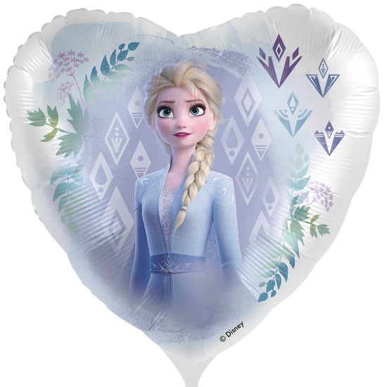 Folienballon - Ein Geburtstag mit Elsa - Frozen - Die Eiskönigin - Herz - 43 cm