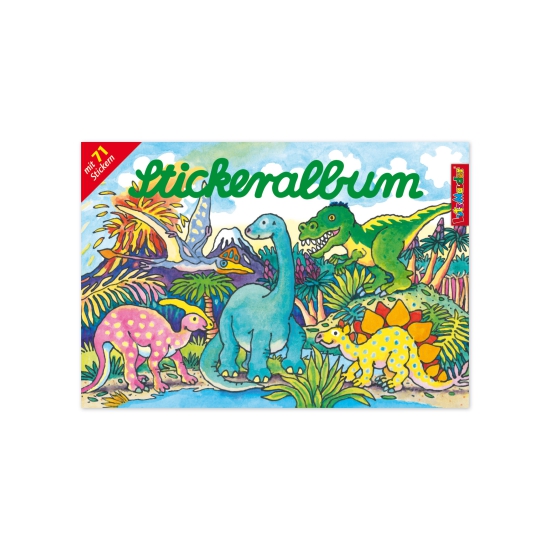Lutz Mauder - Stickeralbum - Dinosaurier mit 71 Stickern