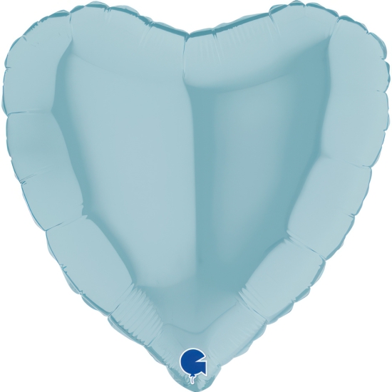 Folienballon - Herz - Pastellblau - Hellblau - 46 cm