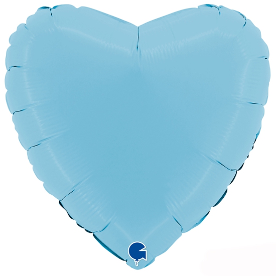 Folienballon - Herz - Mattes Blau - 46 cm