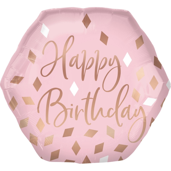 XL Folienballon - Happy Birthday - Blush - 58 cm