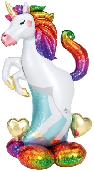 XXL Airloon - luftgefüllte Ballonskulptur - Glamouröses Einhorn - Unicorn - 139 cm