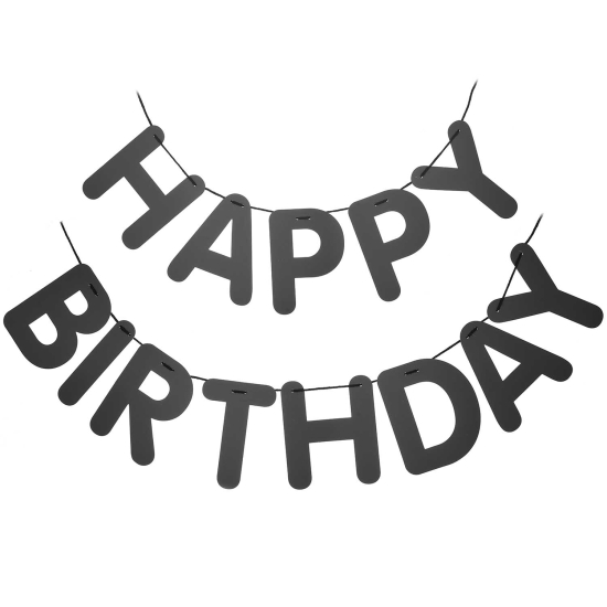 Rico Design - Paper Poetry Girlande Happy Birthday 5m - Schwarz