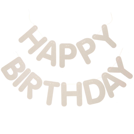 Rico Design - Paper Poetry Girlande Happy Birthday 5m - Graukarton