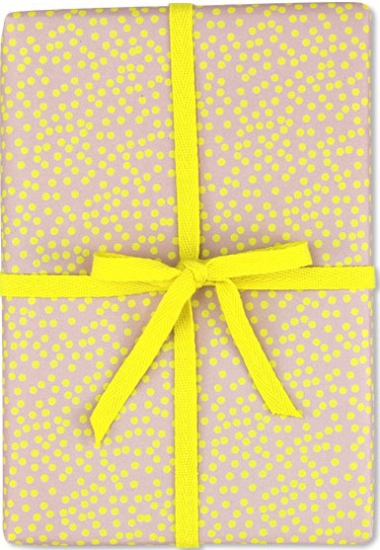 Ava&Yves - Geschenkpapier Punkte, rosa/gelb