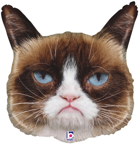 XL Folienballon - Grumpy Cat - Katze - 71 cm