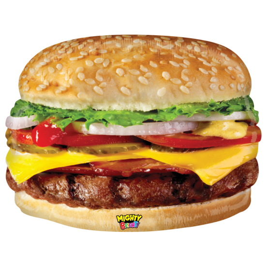 XL Folienballon Cheeseburger - Fast Food - 79 cm