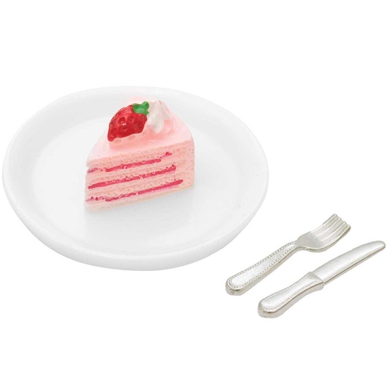 Rico Design - Wichtel - Miniatur Erdbeertorte - 4teilig