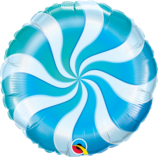 Folienballon - Christmas - süßer Swirl - BonBon - blau - 46 cm