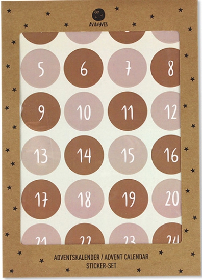 Ava&Yves - Adventskalender-Sticker, rosa/kupfer