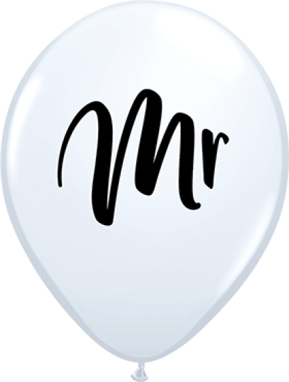 Latexballon - weiß - Mr - Hochzeit - 28 cm