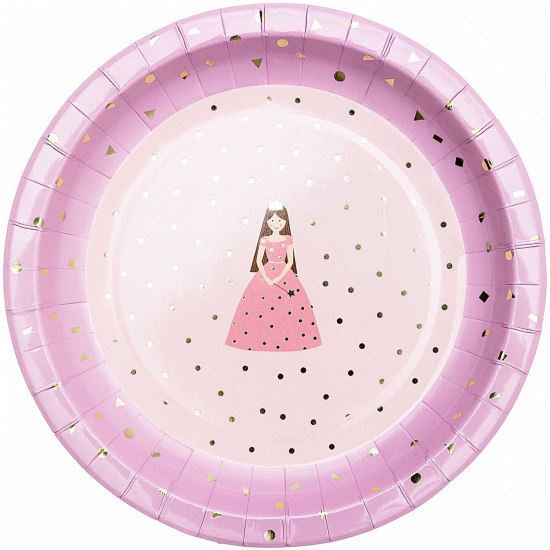 Rico Design - YEY! Let's Party - Pappteller - Prinzessin - 12 Stück