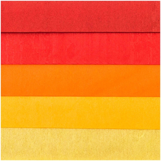 Rico Design - Paper Poetry Seidenpapier rot sortiert 50 x 70cm - 5 Bögen