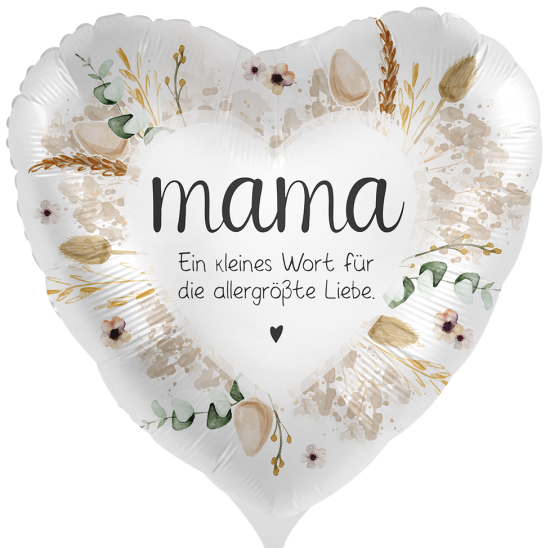 Folienballon - Mama - Herz - Boho - 43 cm