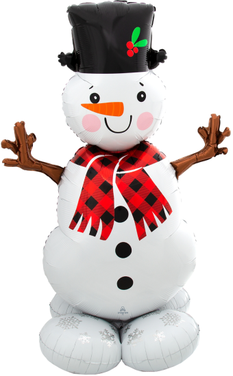 XXL Folienballon - Airloon - Weihnachten - fröhlicher Schneemann - 139 cm