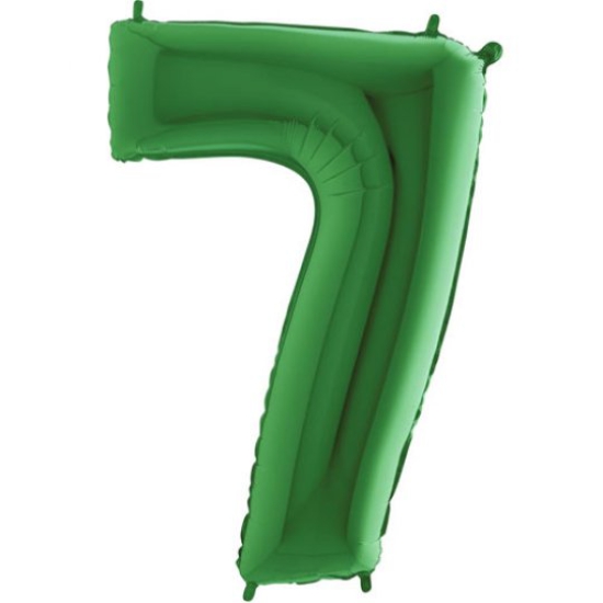 XXL Folienballon Riesenzahl "7" - grün - 102 cm