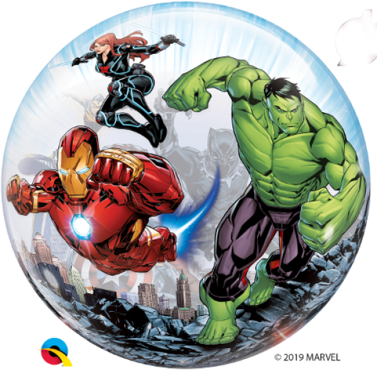 XL Ballon - Bubble - Marvel Avengers - transparent - 56 cm