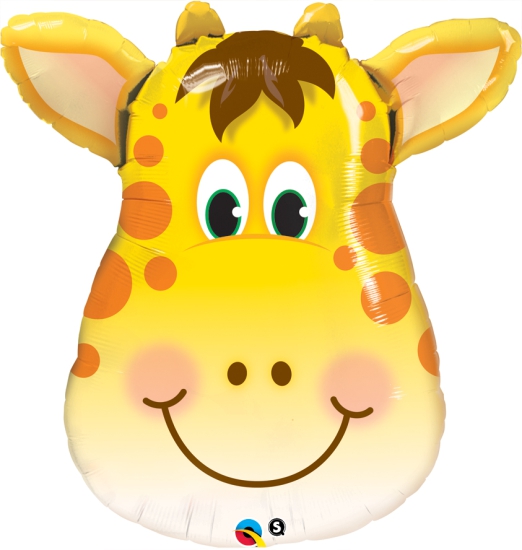 XL Folienballon - lustige Giraffe - 81 cm